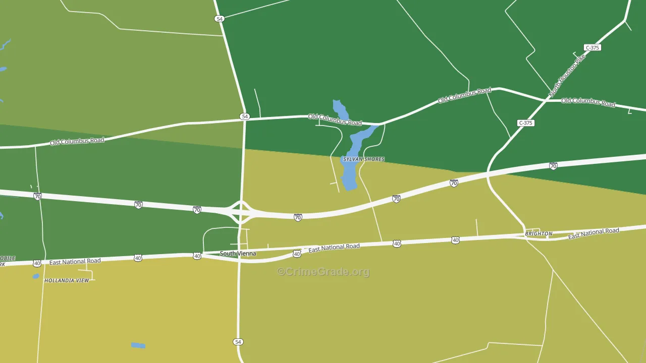 Swanders, OH Map of Assault Rates