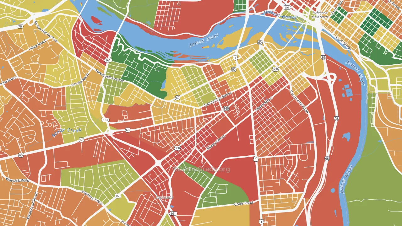 Swansboro, Richmond, VA Map of Assault Rates