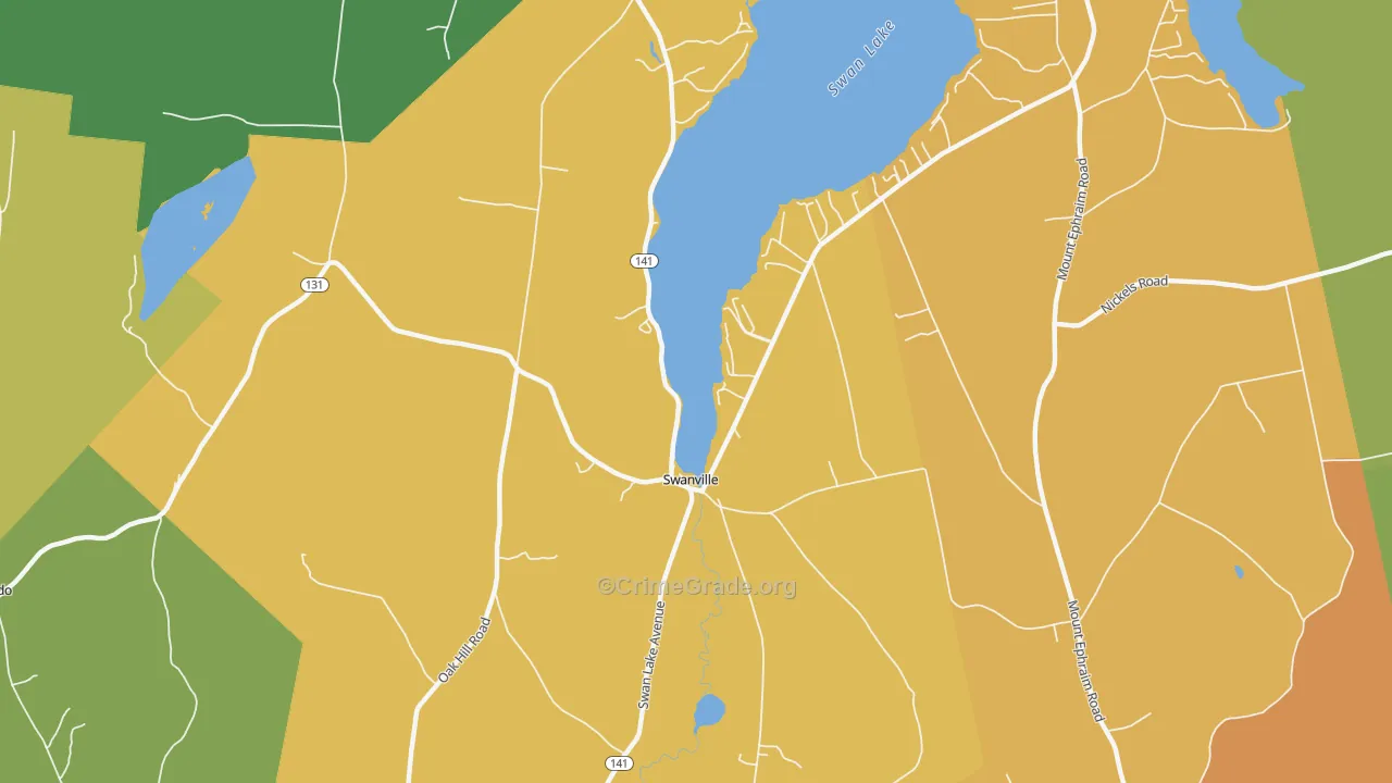 Swanville, ME Map of Assault Rates