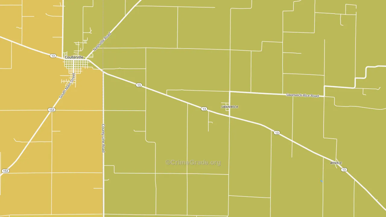 Swanwick, IL Map of Assault Rates