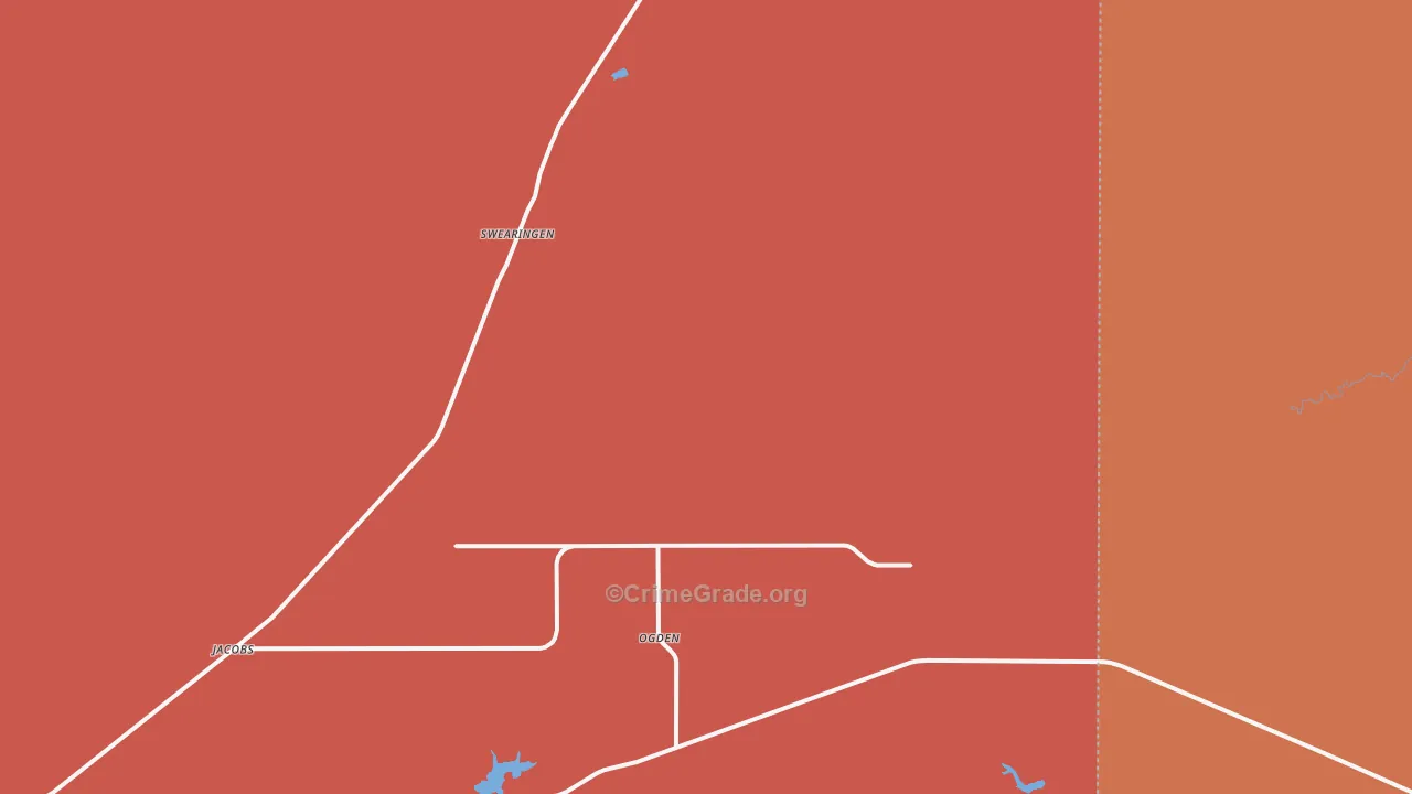 Swearingen, TX Map of Assault Rates