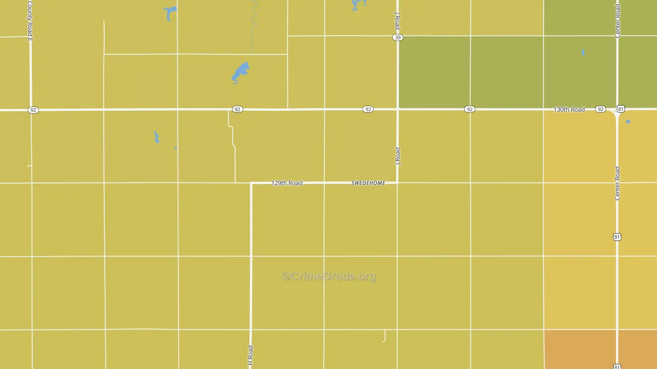Swedehome, NE Map of Assault Rates