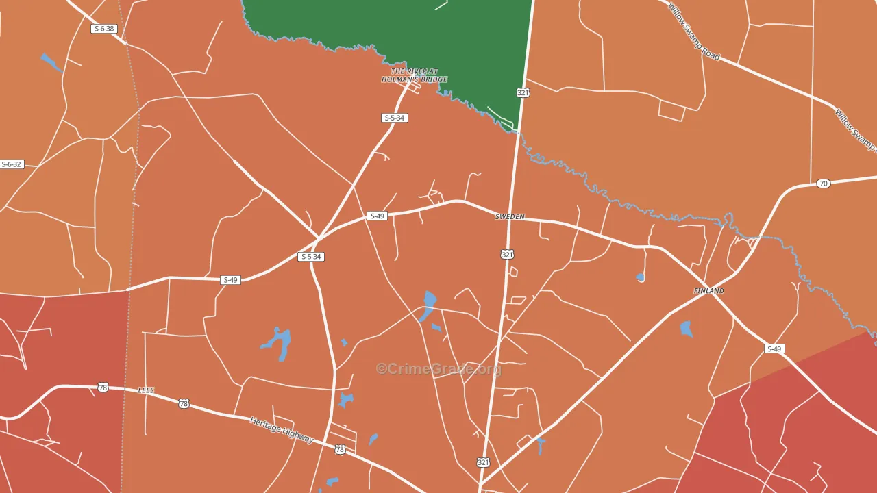 Sweden, SC Map of Assault Rates