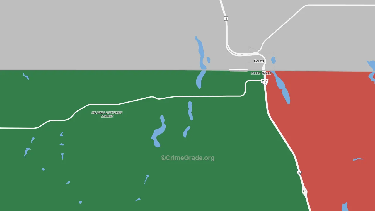 Sweet Grass, MT Map of Assault Rates
