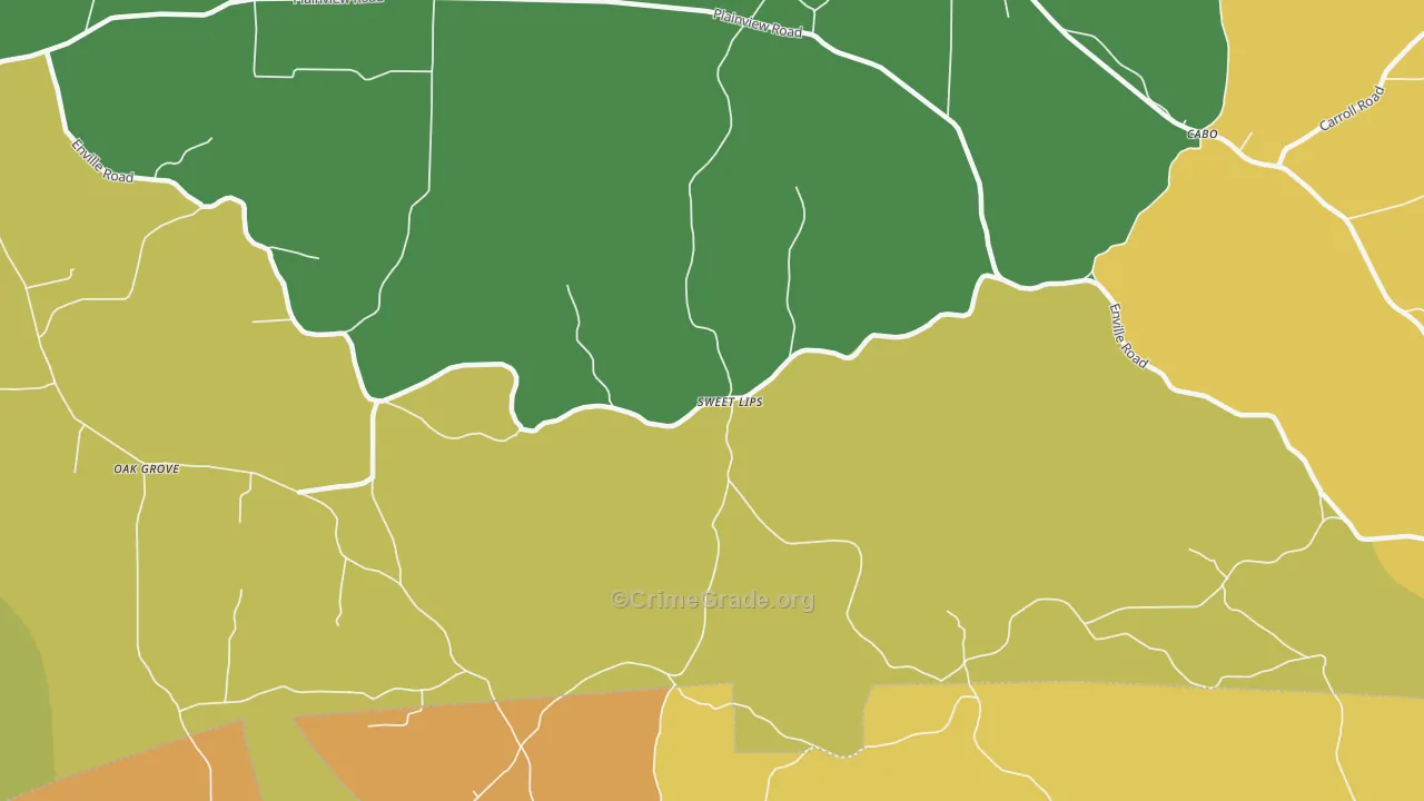 Sweet Lips, TN Map of Assault Rates