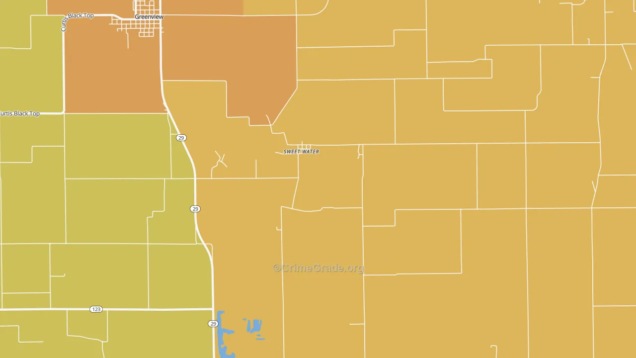 Sweet Water, IL Map of Assault Rates