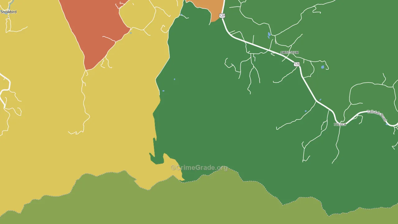 Sweetgum, NC Map of Assault Rates