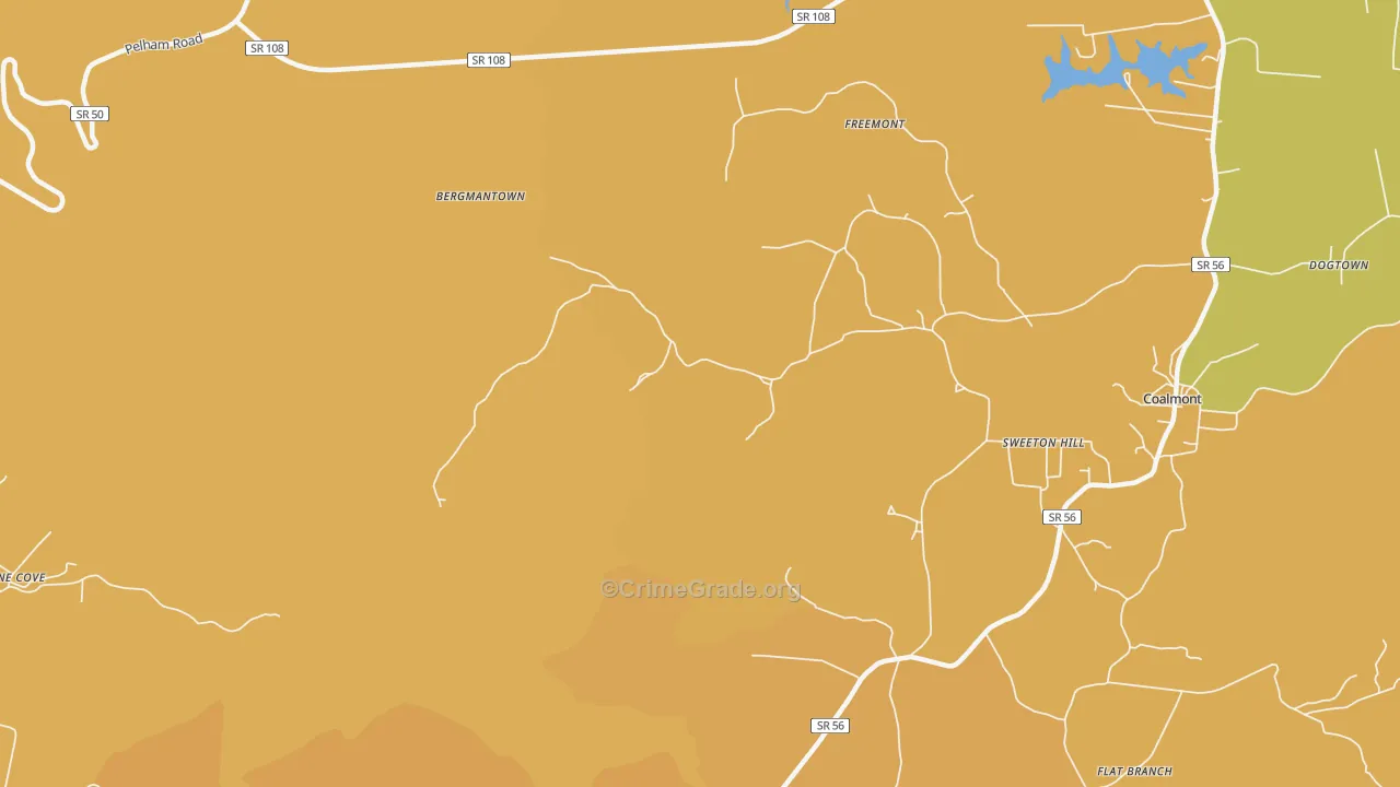 Sweeton Hill, TN Map of Assault Rates