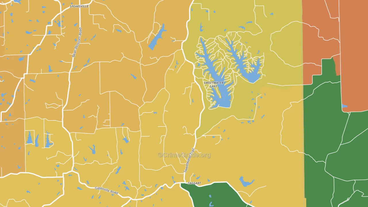 Sweetwater Lake, IN Map of Assault Rates