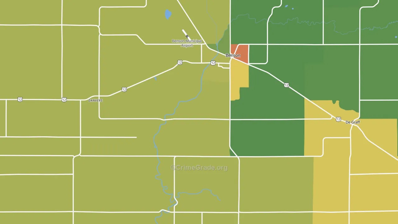 Swift County, MN Map of Assault Rates