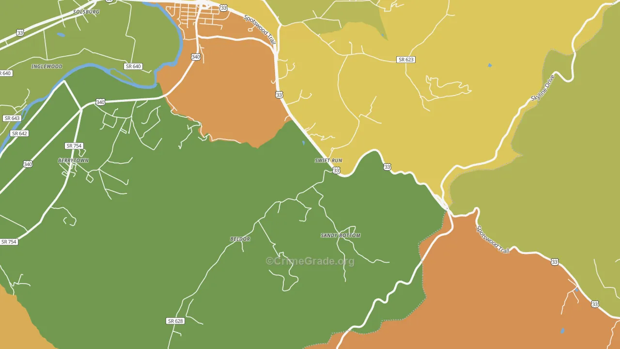 Swift Run, VA Map of Assault Rates