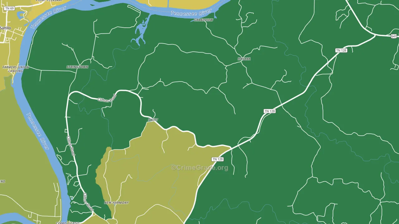 Swift, TN Map of Assault Rates