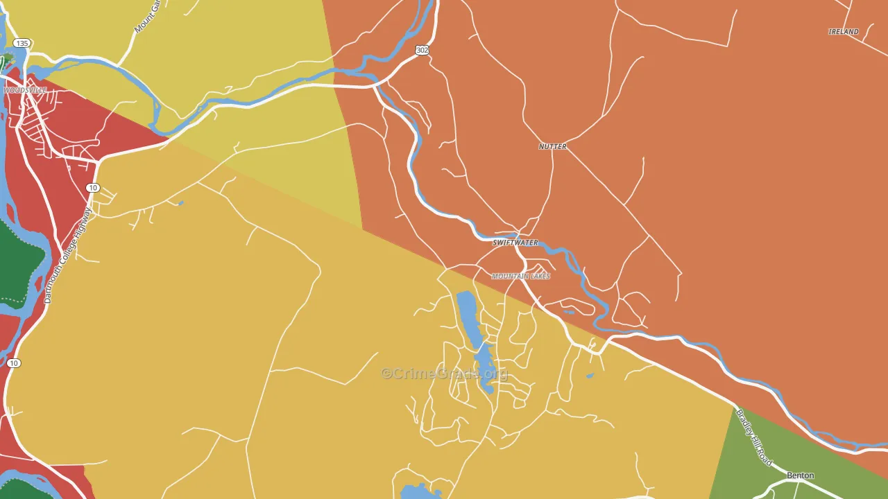 Swiftwater, NH Map of Assault Rates