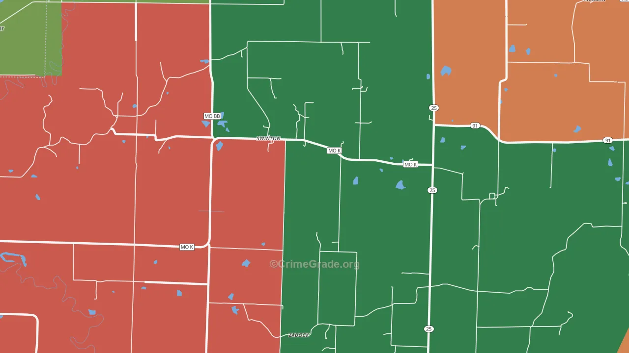 Swinton, MO Map of Assault Rates