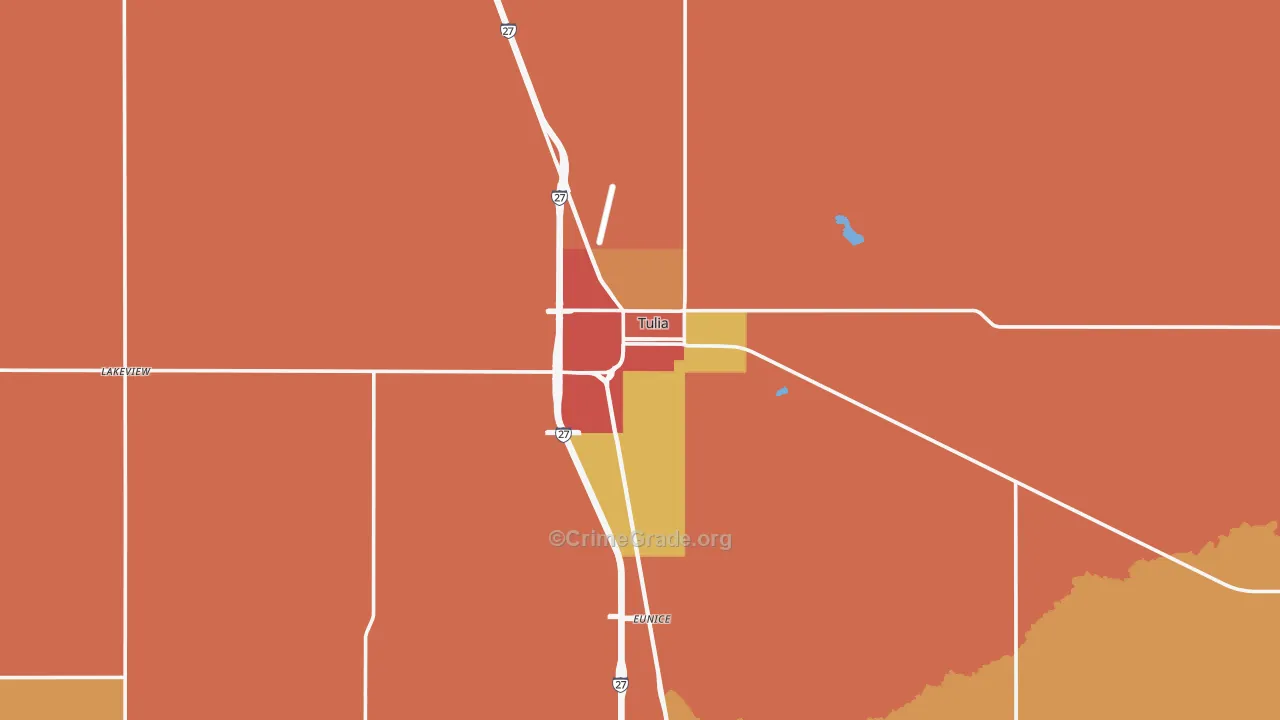 Swisher County, TX Map of Assault Rates