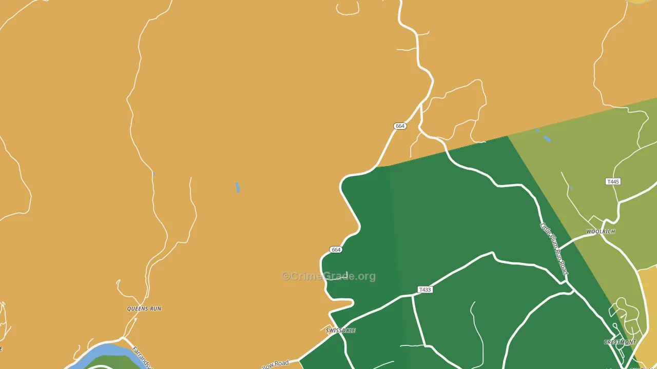 Swissdale, PA Map of Assault Rates