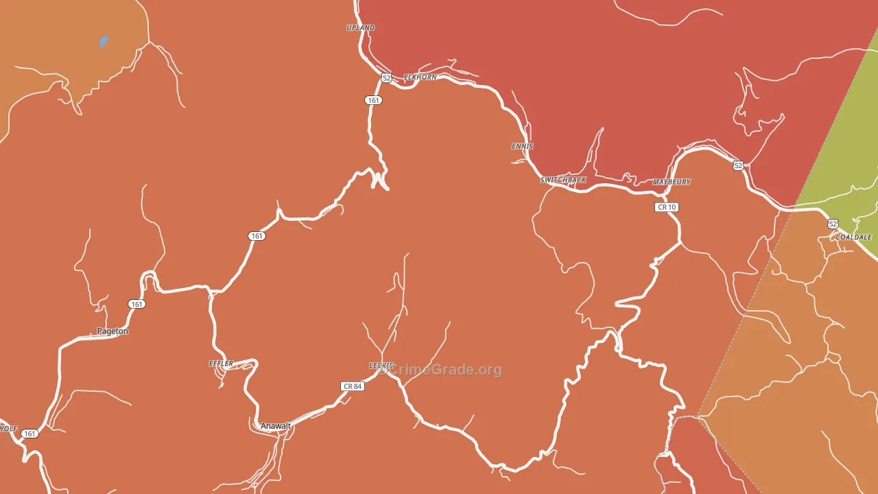 Switchback, WV Map of Assault Rates