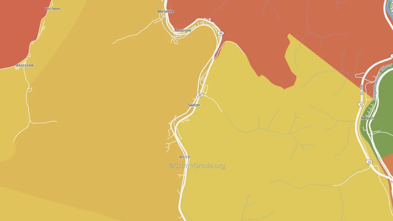 Switzer, WV Map of Assault Rates