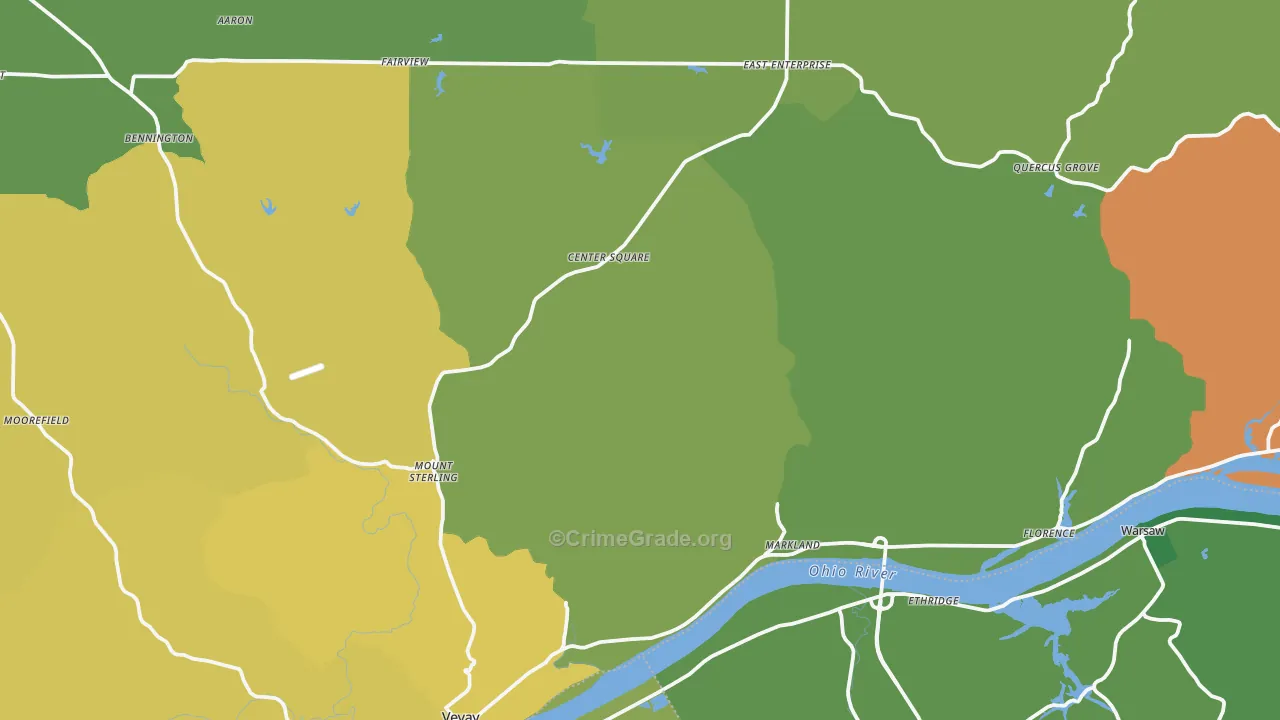 Switzerland County, IN Map of Assault Rates