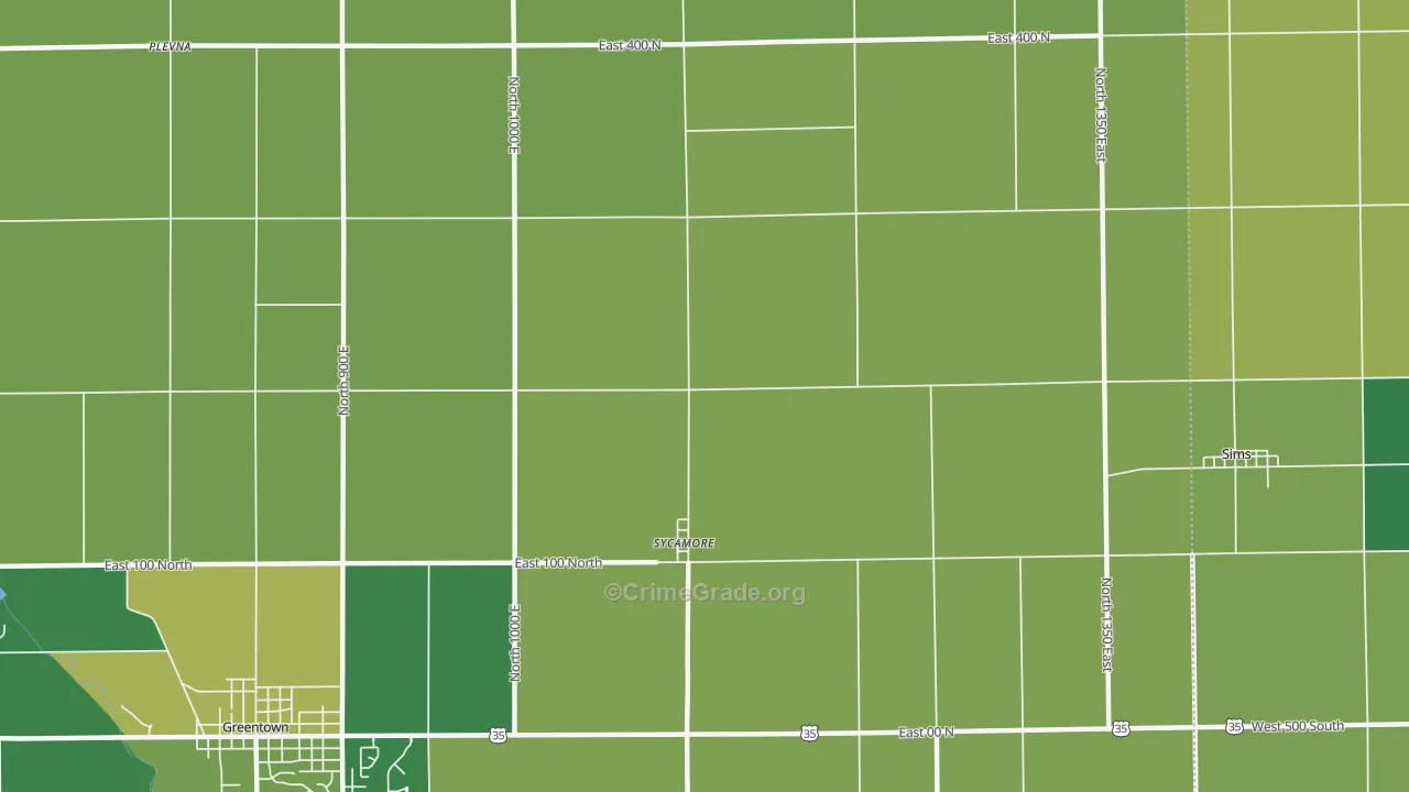 Sycamore, IN Map of Assault Rates