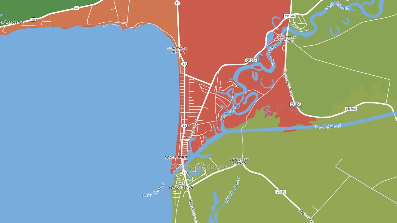 Sylvan Beach, NY Map of Assault Rates