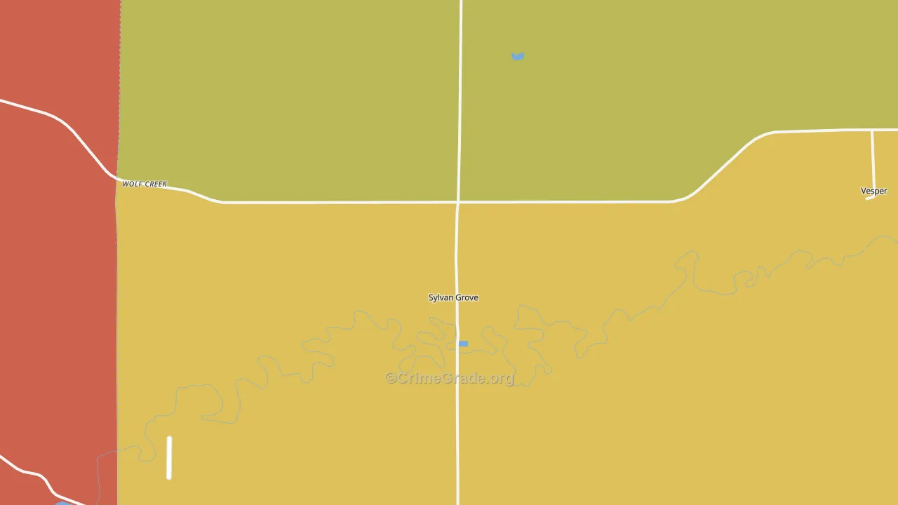 Sylvan Grove, KS Map of Assault Rates