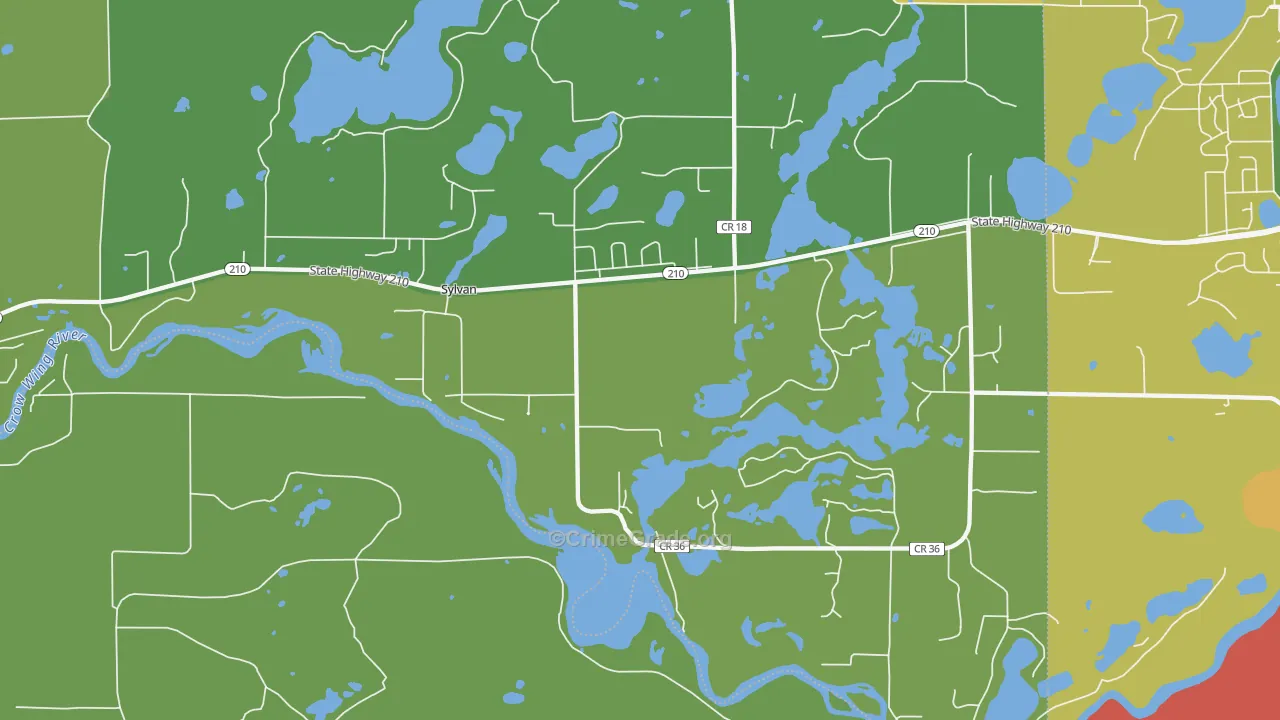 Sylvan, MN Map of Assault Rates