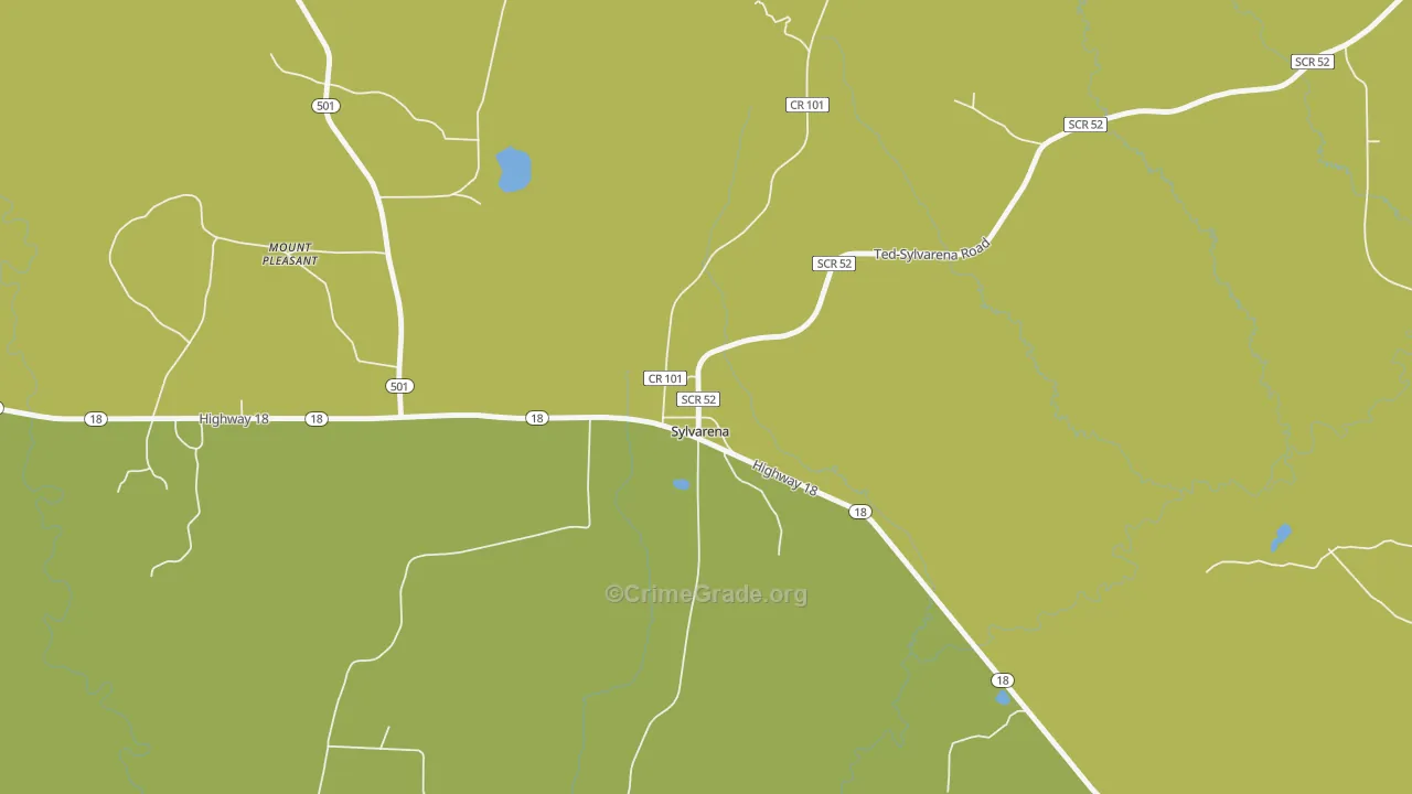 Sylvarena, MS Map of Assault Rates