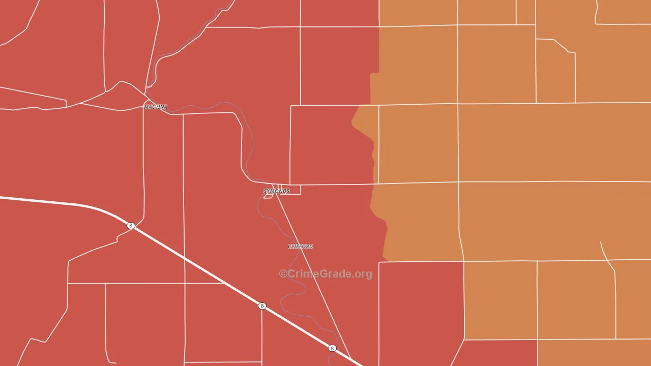 Symonds, MS Map of Assault Rates