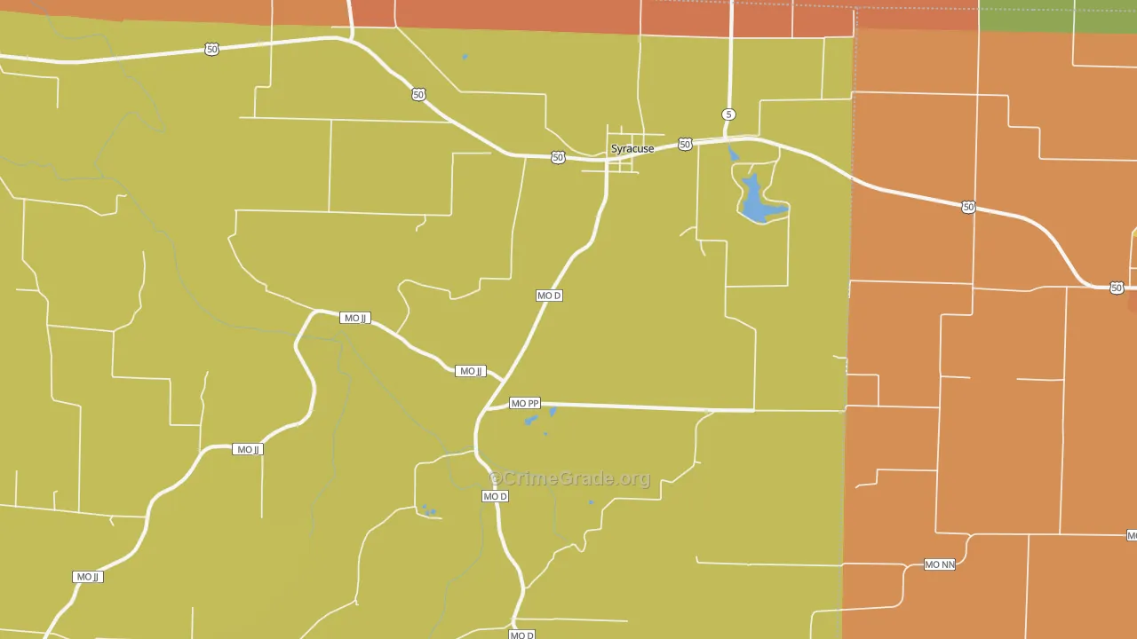 Syracuse, MO Map of Assault Rates