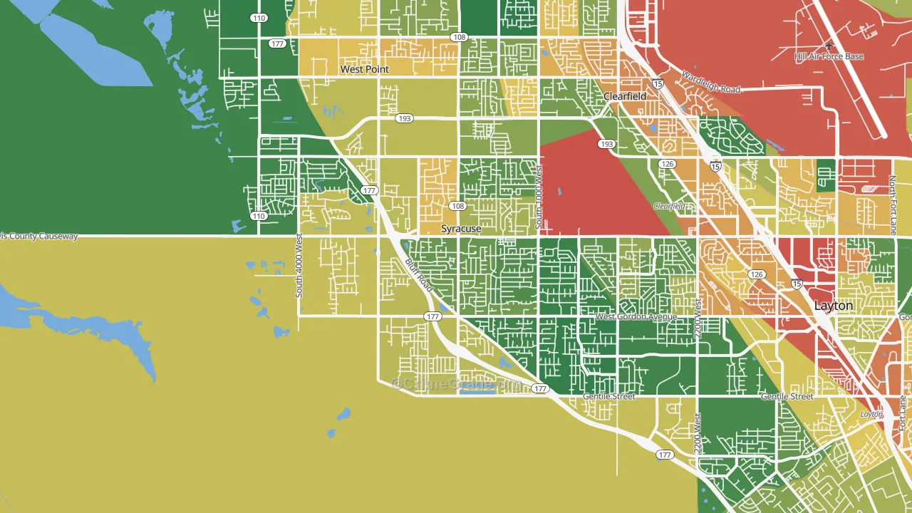 Syracuse, UT Map of Assault Rates