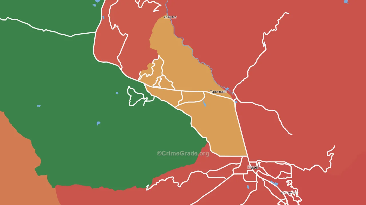 Tabernash, CO Map of Assault Rates