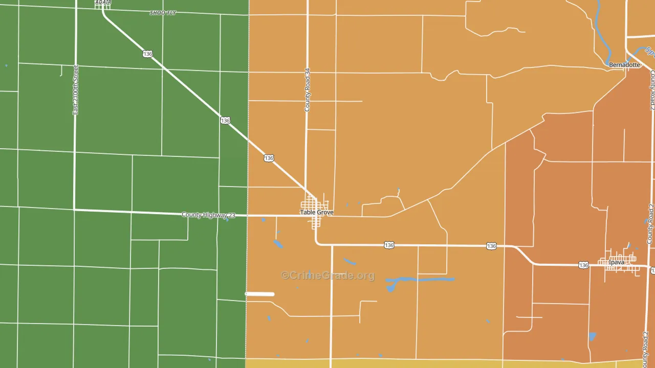 Table Grove, IL Map of Assault Rates