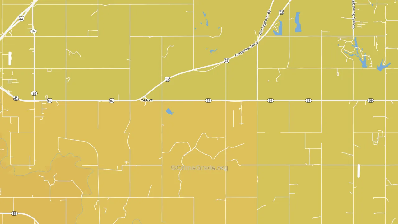 Tabler, OK Map of Assault Rates
