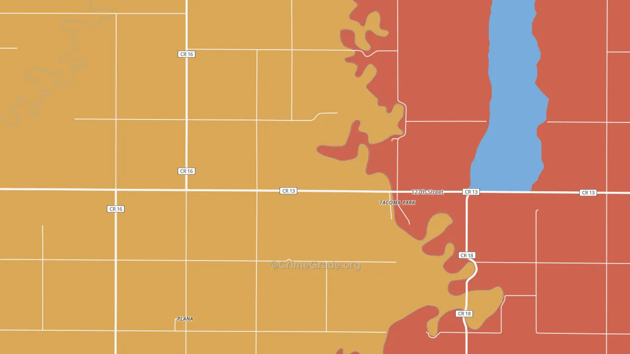 Tacoma Park, SD Map of Assault Rates