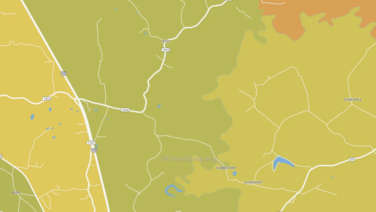 Taffy, KY Map of Assault Rates