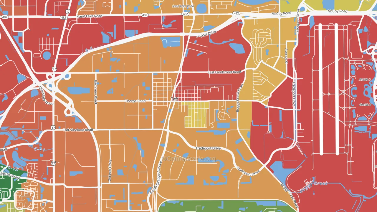 Taft, FL Map of Assault Rates