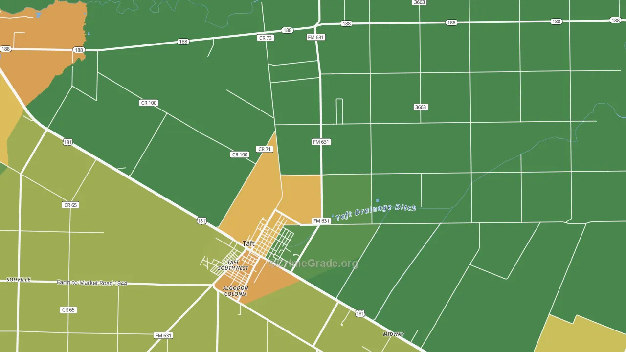 Taft Southwest, TX Map of Assault Rates