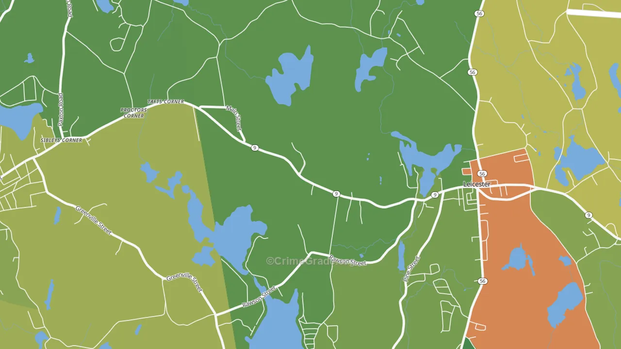 Tafts Corner, MA Map of Assault Rates