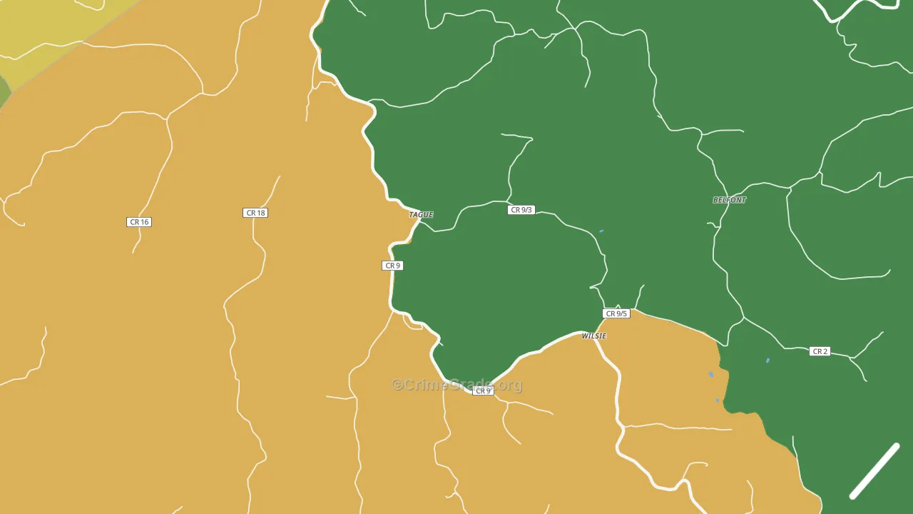 Tague, WV Map of Assault Rates