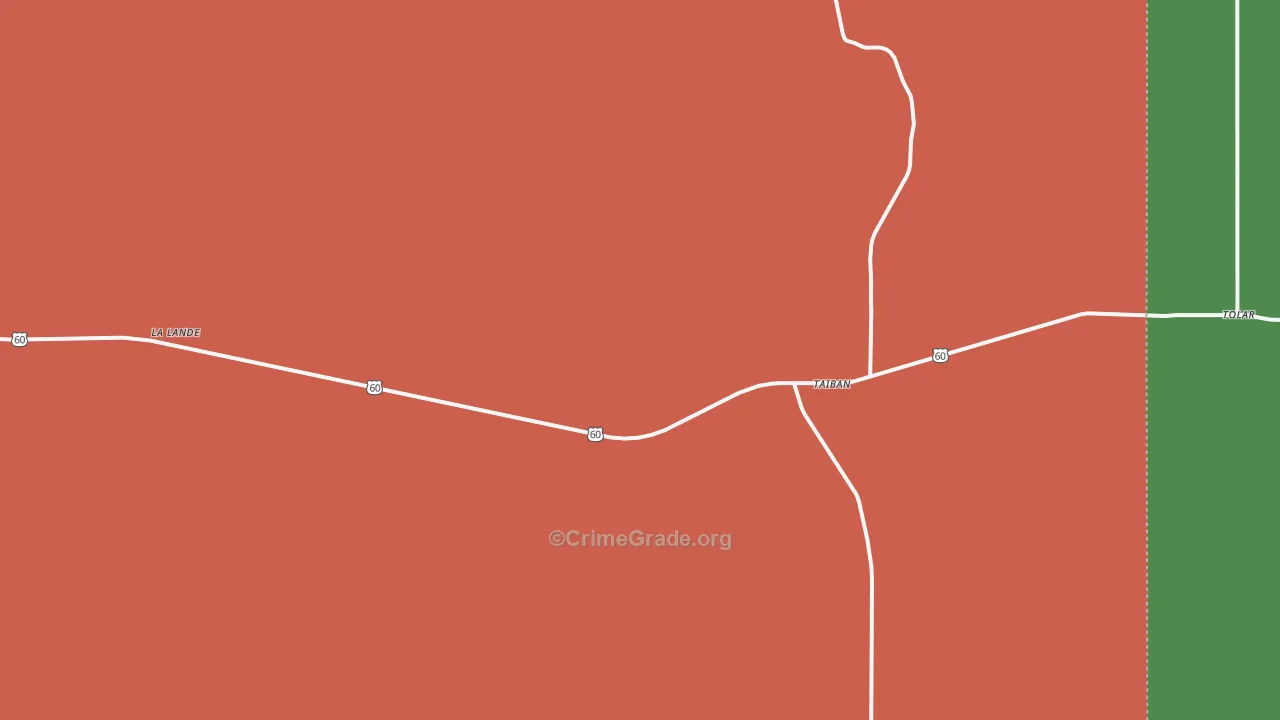 Taiban, NM Map of Assault Rates