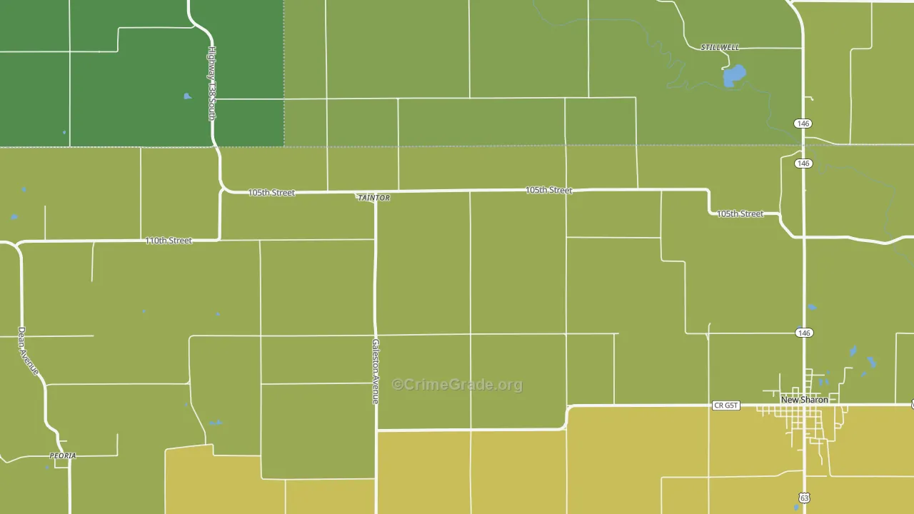 Taintor, IA Map of Assault Rates