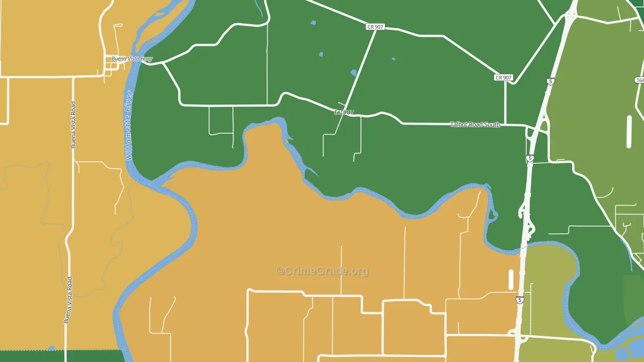 Talbot, OR Map of Assault Rates