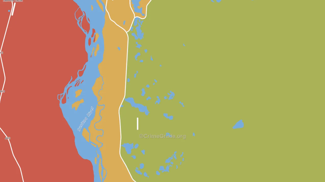 Talkeetna, AK Map of Assault Rates