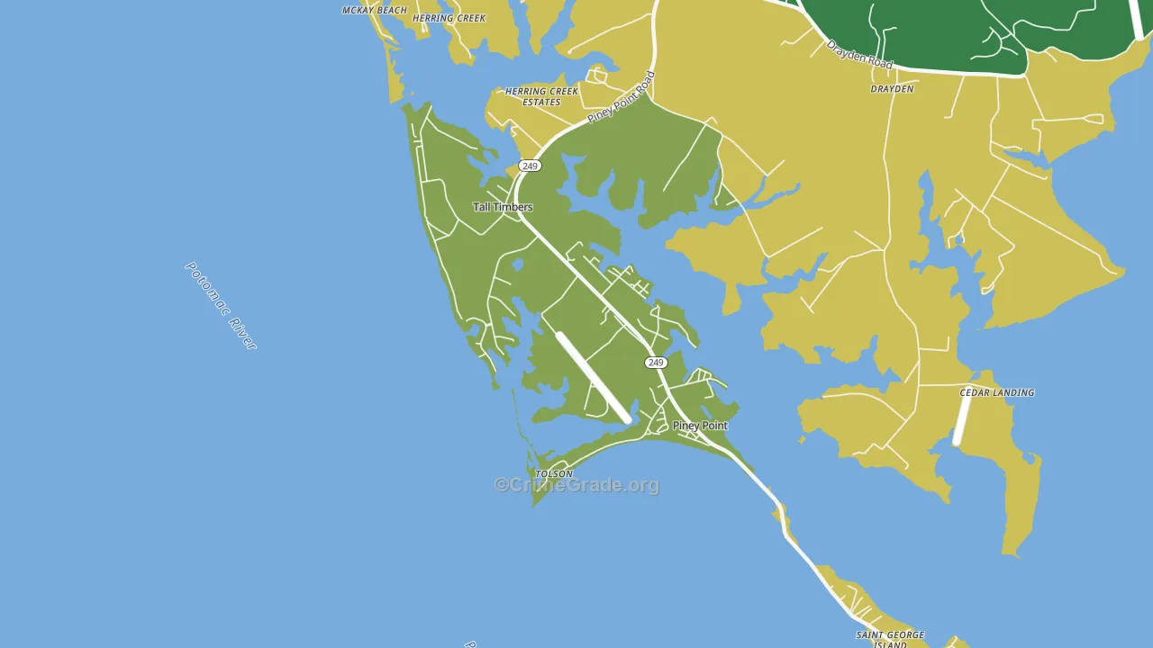 Tall Timbers, MD Map of Assault Rates