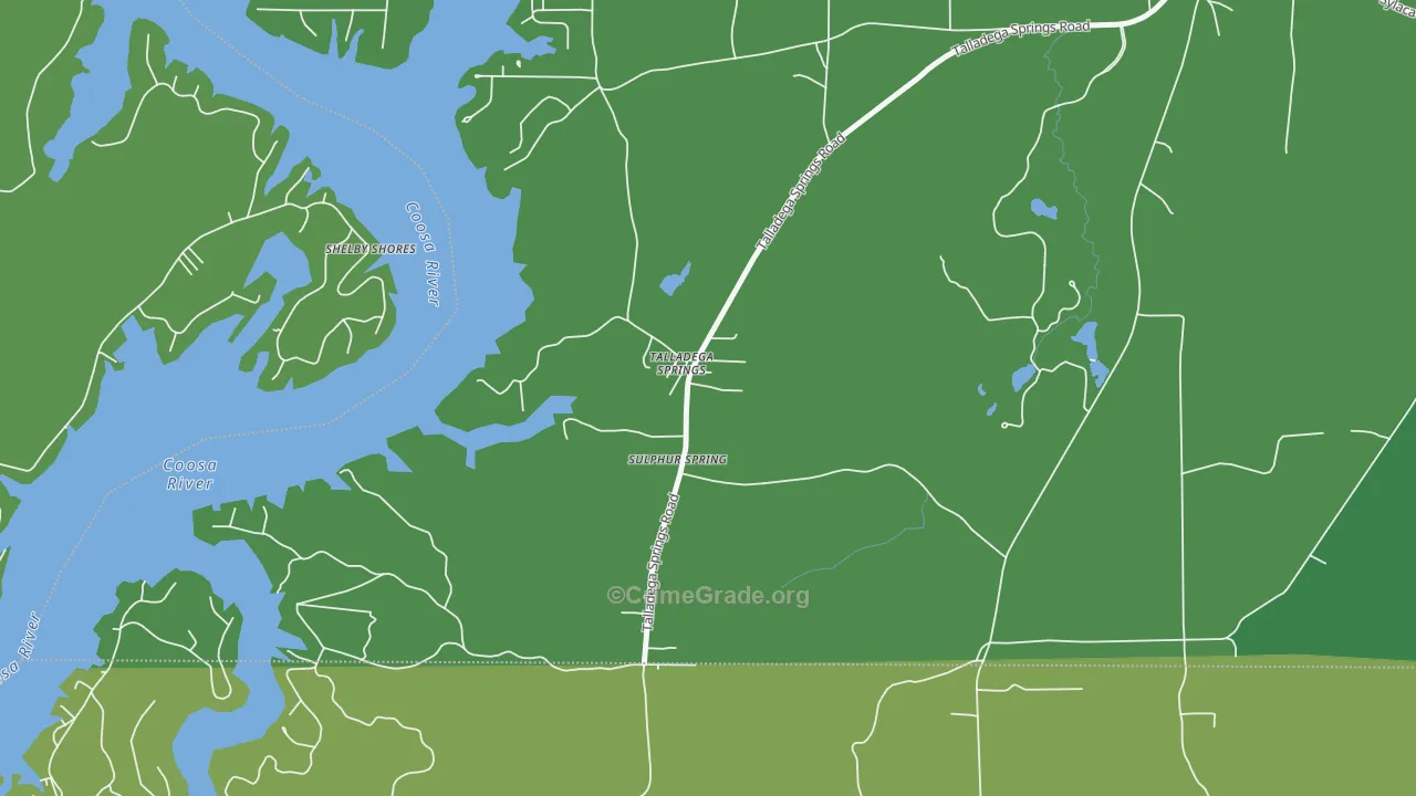 Talladega Springs, AL Map of Assault Rates