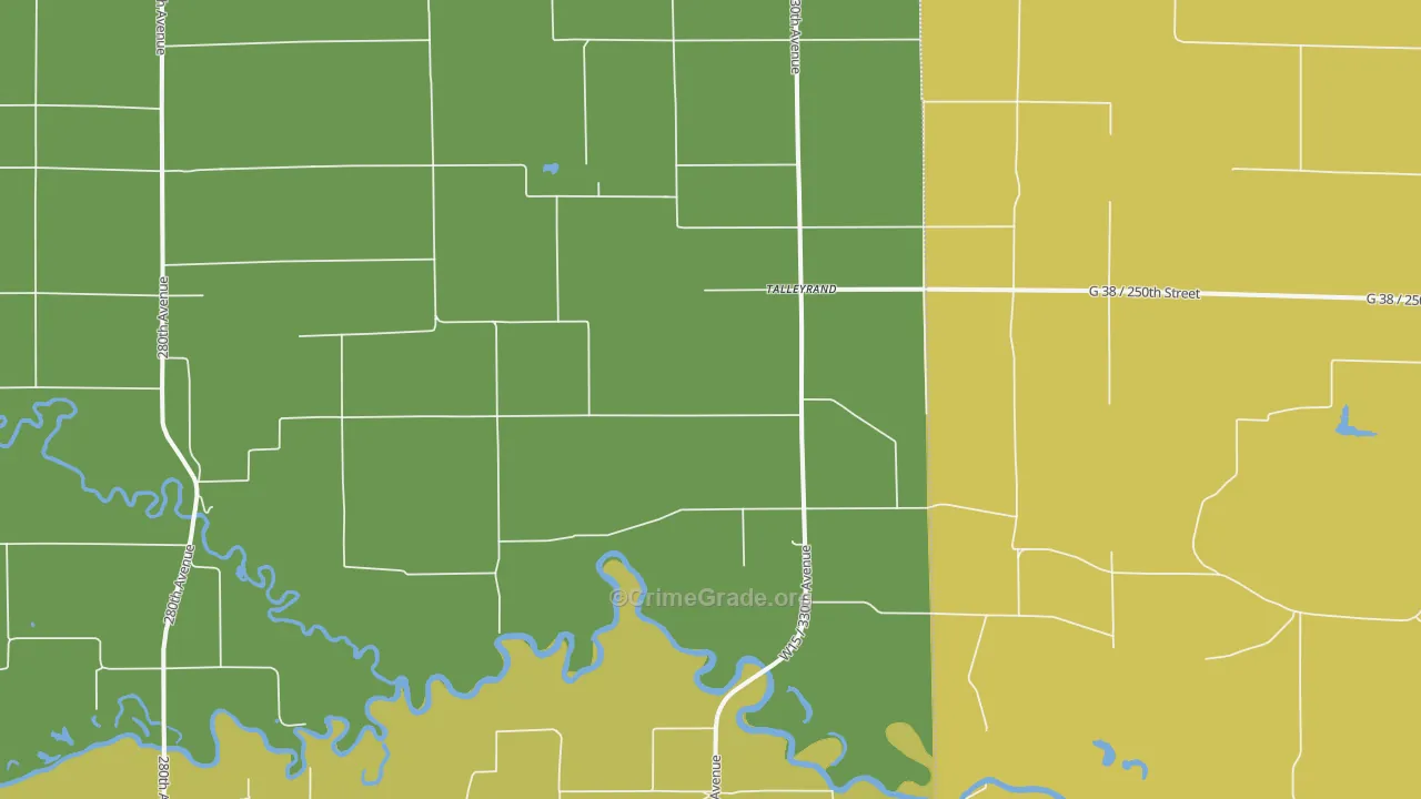 Talleyrand, IA Map of Assault Rates