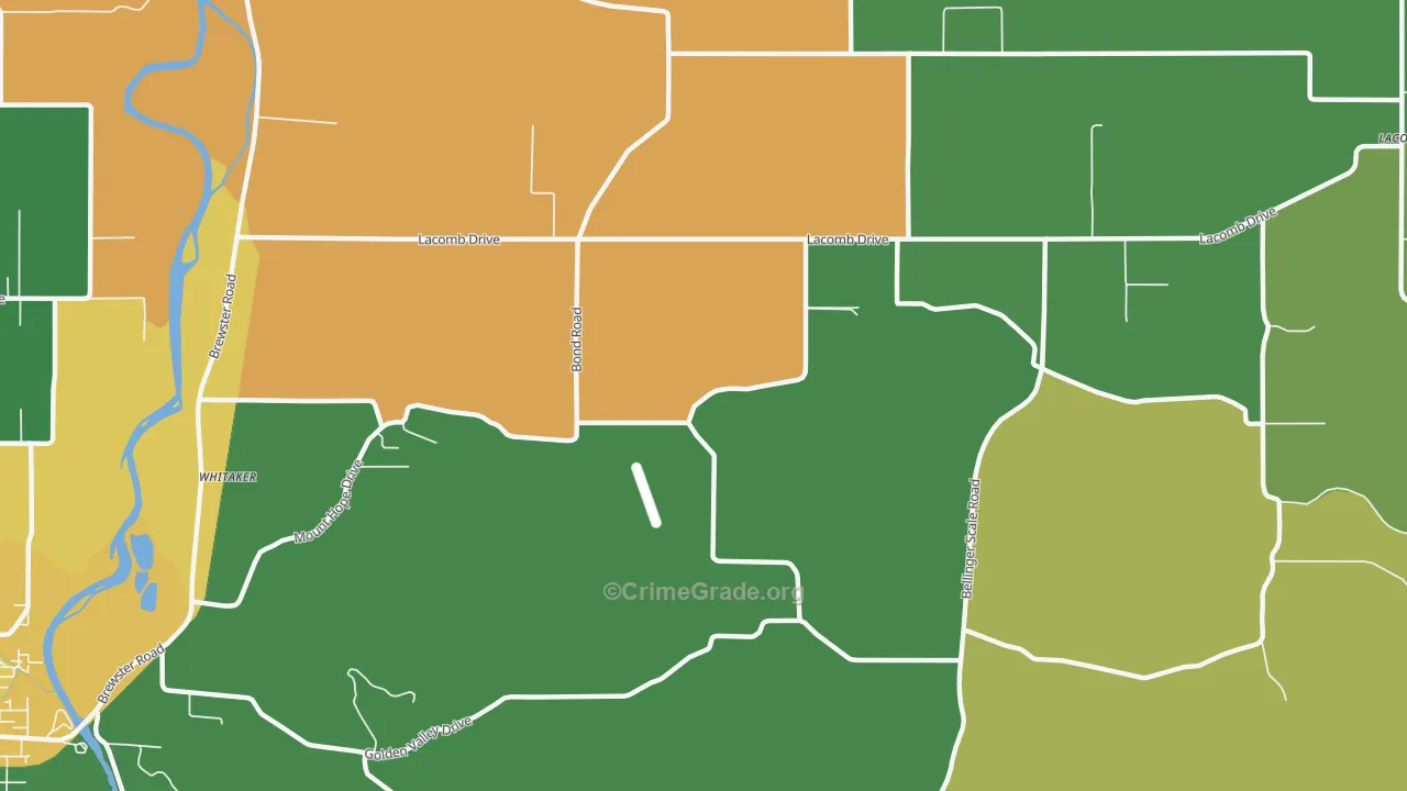 Tallman, OR Map of Assault Rates