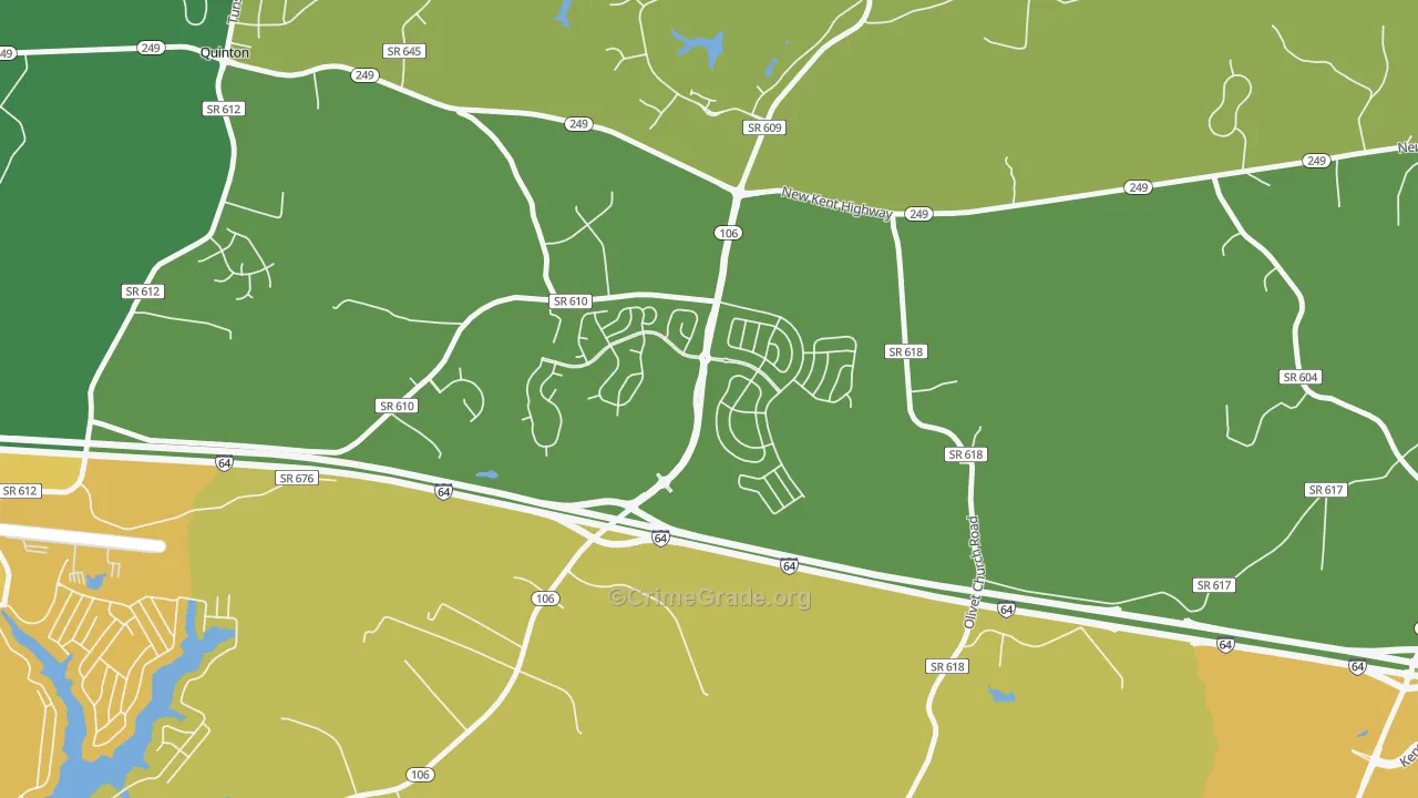 Tallysville, VA Map of Assault Rates