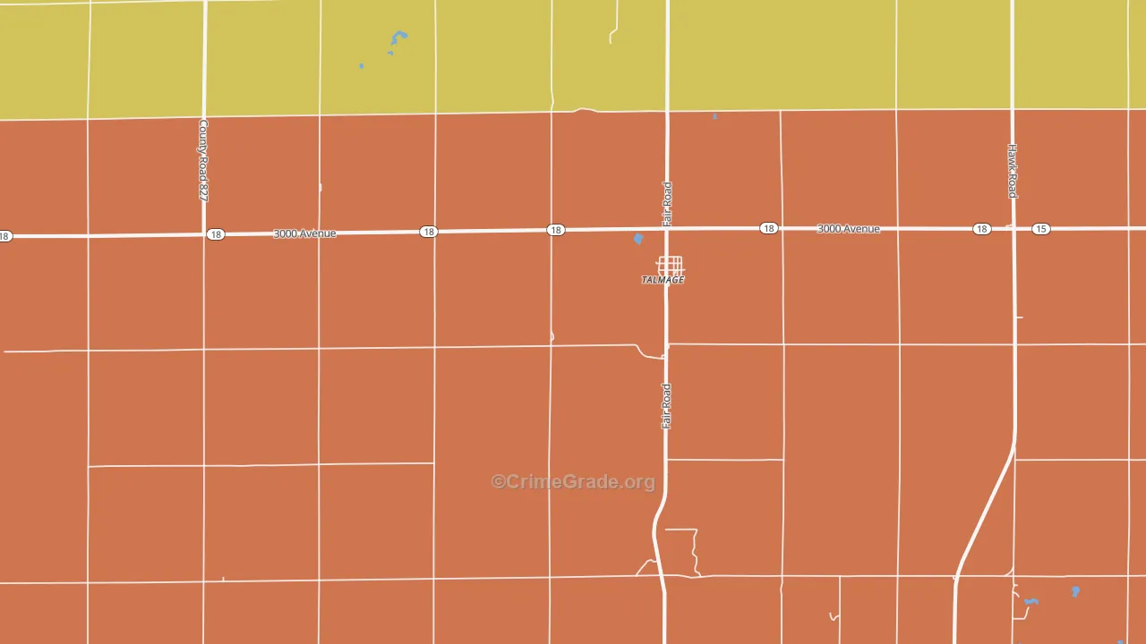 Talmage, KS Map of Assault Rates
